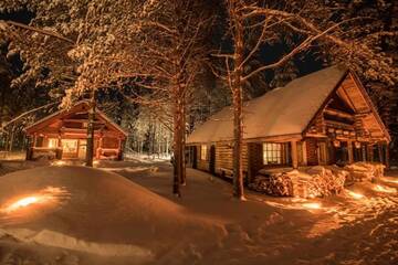 Фото номера Шале с двумя спальнями Шале Lampiranta Log cabin г. Хосса 41