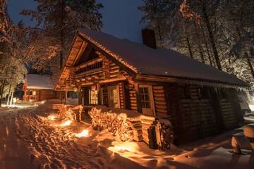 Фото номера Шале с двумя спальнями Шале Lampiranta Log cabin г. Хосса 11