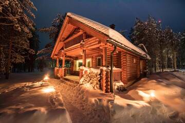 Фото номера Шале с двумя спальнями Шале Lampiranta Log cabin г. Хосса 12